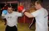 ProKick members Robert Buchanan and Darren Pope working hard in the 5th week of the Level 2 Sparring Course