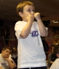 A familiar face around ProKick Gym, Riley Hamilton shadow boxing as part of his Junior Yellow Belt grading exam