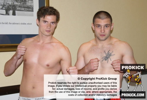 Peter Rusk with opponent Rustam Guseinov
