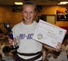 One of the ProKick Junior trophy winners Saskia Connolly at the monthly ProKick Kids Fun Day