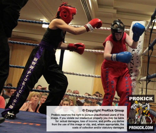 Stefanie McMullen in action against Danielle McLaughlin from Freestyle Dragons Belfast