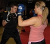 ProKick members Robert Steven Forde and Christine Miller working hard in the 5th week of the Level 2 Sparring Course