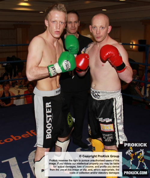ProKick fighter Stuart Jess faces off against opponent Bo Desselbrine of Malta.