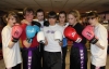 Prokick fighter Ursula Agnew with some of her fellow female members and kickboxers showing their support at last night's sponsored 'spar-a-thon'.