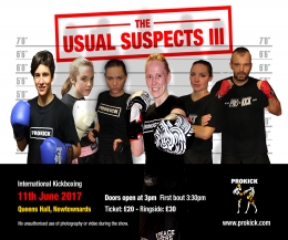 The ProKick team will be back at the Queen's Hall, Newtownards Co.Down on June 11th 2017 -  doors open 3:pm first fight 3:30pm