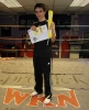 ProKick new Yellow Belt, Adam Stott. Riley was just one of almost 50 ProKick members who passed their grading on Sunday.