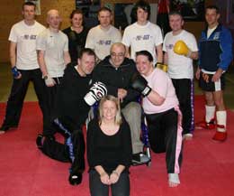 Some of the ProKick members who took part in the fundraising Sparathon at the ProKick gym