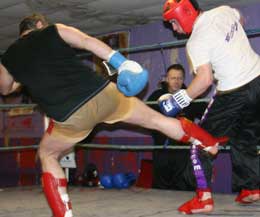 Action from the Level 2 Sparring class at the ProKick gym in Belfast. - What difference a week makes as the sparring was top-notch!