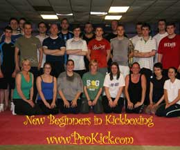 The packed class kicked into action as the new beginners received their first taste of the sport