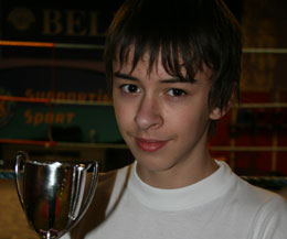 13 year old James Thornton who won the fitness circuit class competition