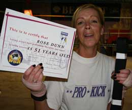 Photographic Proof - Dunn and dusted Rose as the ProKick black belt hits the big 51, guess what that's even older than Murrayachi