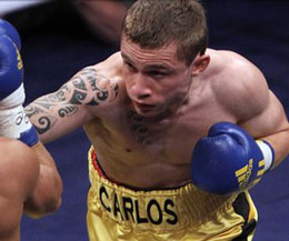 Carl Frampton wins his tenth fight at the Motorpoint Arena, Cardiff, Wales aagainst tough Welshman Robbie Turley