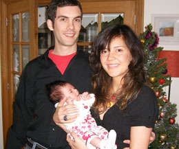 Proud parents Michael and Eileen with daughter Caitlin