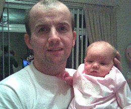 Proud Dad Stevie with daughter Rhianna