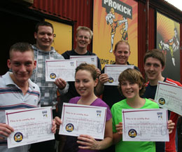 Kickboxing new yellow belts earned a provisional pass allowing them to move into the Level 2 class