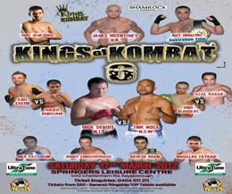 Mr Hisham Hanna / Shamrock Events presents Kings Of Kombat 6, Melbourne, Australia this weekend, March 17th 2012