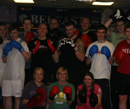 The high kickers all received a hard pads class for the final of their six week course.