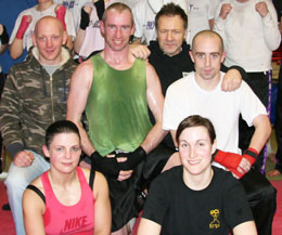 Ken Horan and some of his team at the ProKick Gym in Belfast