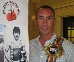 Sam Story was back in Belfast and he brought along his coveted Lonsdale belt he won during a glittering professional career