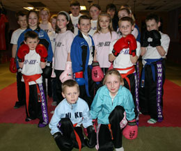 Joshua and Courtney Burford with the rest of the ProKick kids