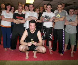 David Moneypenny wins ProKick Says Easter competition from the Beginner & Yellow Belt class