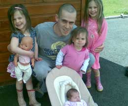 Dad Davy and his 4 lovely daughters