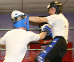 Sparring and training pads class was on Monday & Tuesay to help some of the fighters in action (Pictured ) who will be in Galway this weekend,