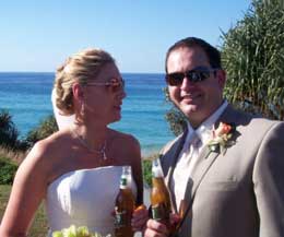 Geraldine and Al - close to a year ago after they got hitched jetted off to Sunny Australia