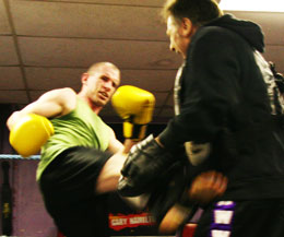 Ken on the pads with ProKick's Billy Murray this week when the 'Hit Man' was in Belfast - and today lots more of the same!