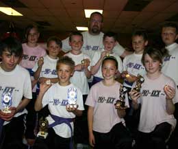 Talented young kickboxing stars came out in force to take part in another monthly fun day, and there was plenty of gold on offer