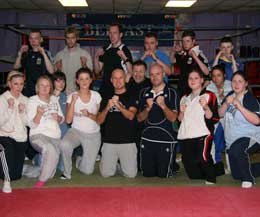 The East Belfast team called into the Prokick Gym for some training