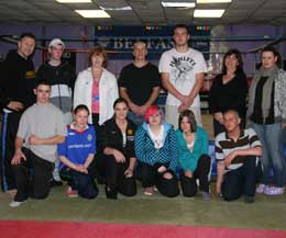 Its been a busy week at the Prokick gym with 2 visits from the Princes Trust, today another 12 members hit the kickboxing gym for some training