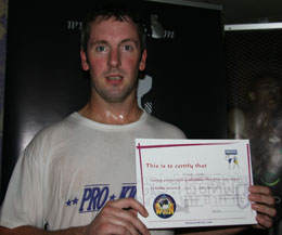 New belter Richard Collett is not KO'd just yet - Pictured here with his new green belt