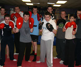 Kickboxing Wannabes who graduated from their six week beginners course at the Prokick kickboxing school of excellence