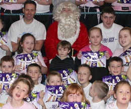 Santa pays a visit to the Prokick gym to over 70 kickboxing mad kids