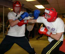 Action from the 6 week beginners sparring course