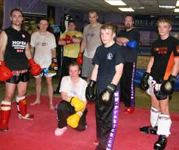 Some of the ProKick Motley-Crew after a hard sparring class - they will all step into the ring over the next couple of weeks.