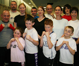 ProKick Falls Club will join in on the promotional FUN on Nov 16th - pictured are some of the class along with Big James ( Left Back)