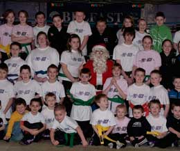 Santa visits kickboxing gym and watches competition - and with Santa looking on, it doesn't get much better than that!