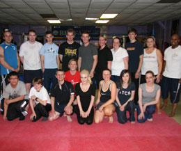 ProKick Kickboxers who have just finished their six week beginners course now move up to next level