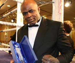 K1 Kickboxing Legend Ernesto Hoost with the Lifetime Achievement Award presented to him by the Prokick Gym