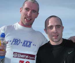 Ken Horan with one of his fighters Ronnie Fahy