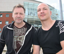 Billy Murray with Swiss promoter and friend Carl Emery ahead of the superfight