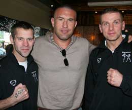 Jerome Le Banner at a recent event in Geneva Swizterland, pictured with ProKick's Gary Hamilton and Pawel Gorka