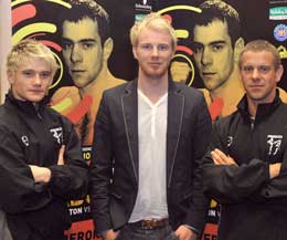 Michael Docherty from MDG sport with Mark Bird (Left) and Gary Hamilton (Right)