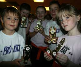 A few of the orange belters who won some of the competitions on the fun day