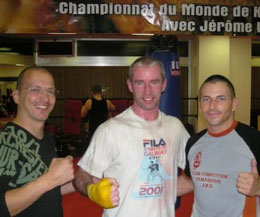 WKN Swiss rep Carl Emery, Ken Horan and Luca Staeger