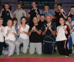 A group of new kickboxer who started at the ProKick gym