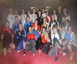 Yet another group of budding beginner kickboxers finish the start of their first 6 week journey