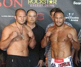 Results from the Fedor Vs Henderson Strikeforce event from Chicago